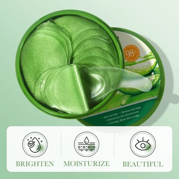 SADOER Hydrogel eye patches for puffiness and dark circles with aloe vera 60 pcs